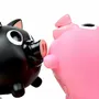 Cadeaux - Tirelire cochon noir et rose - Jiggy Bank / SANKYO TOYS - ABINGPLUS