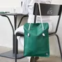 Bags and totes - DIVINE Leather Bag  VERT EMERAUDE- Made in France - AMWA AND CO