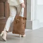 Bags and totes - DIVINE SUEDE LEATHER BAG - Made in France - AMWA AND CO
