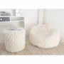 Fabric cushions - Faux fur embroidery cushions/beanbag - MX HOME
