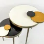 Other tables - TABLE WITH INTERLOCKING CIRCULAR - GINGER BROWN