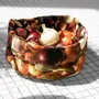 Homewear textile - Corbeille en tissu imprimé Oignons - MARON BOUILLIE