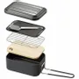 Barbecues - Gamelle camping gris rectangulaire aluminium 1300 ml  + accessoires - collection Mess Tin Set Barbecue / SKATER - ABINGPLUS