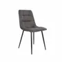 Chaises - Chaise de salle à manger Middelfart microfibre gris foncé - HOUSE NORDIC APS