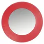Mirrors - Large round mirror in leather - SOL & LUNA