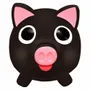 Gifts - Black pig piggy bank - Jiggy Bank/SANKYO TOYS collection - ABINGPLUS