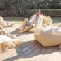 Transats - Oeil grec XL avec franges en raphia - MX HOME