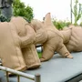 Fabric cushions - Raffia effect shell outdoor cushion - MX HOME
