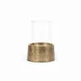 Candlesticks and candle holders - The Croco Candle Holder with Glass - Brass - L - BAZAR BIZAR LIVING