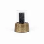 Candlesticks and candle holders - The Croco Candle Holder with Glass - Brass - L - BAZAR BIZAR LIVING