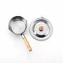 Saucepans  - 14 cm stainless steel saucepan, hammered with two spouts - Yukihira/YOSHIKAWA collection - ABINGPLUS