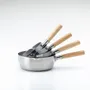 Saucepans  - 14 cm stainless steel saucepan, hammered with two spouts - Yukihira/YOSHIKAWA collection - ABINGPLUS