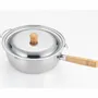 Saucepans  - 24 cm stainless steel saucepan, hammered with two spouts - Yukihira/YOSHIKAWA collection - ABINGPLUS