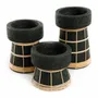 Candlesticks and candle holders - The Serene Candle Holder - Black Natural - S - BAZAR BIZAR LIVING
