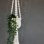 Vases - Le Porte-plante Macramé Twisted - Blanc Naturel - M - BAZAR BIZAR LIVING