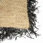Cushions - The Raffia Cushion Cover Square - Natural Black - 60x60 - BAZAR BIZAR LIVING