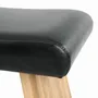 Stools - The Suar Stool with Leather - Natural Black - BAZAR BIZAR LIVING