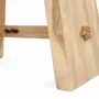 Stools - The Suar Stool with Leather - Natural Black - BAZAR BIZAR LIVING