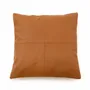 Cushions - The Four Panel Leather Cushion Cover - Camel - 40x40 - BAZAR BIZAR LIVING