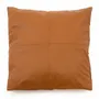 Cushions - The Four Panel Leather Cushion Cover - Camel - 60x60 - BAZAR BIZAR LIVING