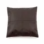 Coussins - La Housse de Coussin Four Leather Panel - Chocolat - 40x40 - BAZAR BIZAR LIVING