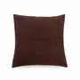 Coussins - La Housse de Coussin Four Leather Panel - Chocolat - 40x40 - BAZAR BIZAR LIVING