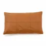 Cushions - The Six Panel Leather Cushion Cover - Camel - 30x50 - BAZAR BIZAR LIVING