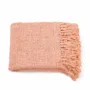 Throw blankets - The s'il vous Plaid - Salmon Pink - BAZAR BIZAR LIVING