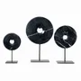 Decorative objects - The Marble Disc on Stand - Black - L - BAZAR BIZAR LIVING