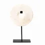 Decorative objects - The Marble Disc on Stand - White - L - BAZAR BIZAR LIVING
