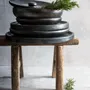 Platter and bowls - The Burned Deep Plate - Black - M - BAZAR BIZAR LIVING