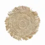 Placemats - The Fringe Raffia Placemat Round - Natural - BAZAR BIZAR LIVING