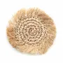 Placemats - The Fringe Raffia Coaster - Natural - BAZAR BIZAR LIVING