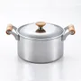 Casseroles - Marmite de 22 cm en acier inoxydable, martelée avec son couvercle - collection Yukihira / YOSHIKAWA - ABINGPLUS
