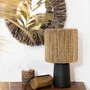 Desk lamps - The Chalki Table Lamp - Black Natural - BAZAR BIZAR LIVING
