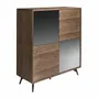 Sideboards - Walnut sideboard and black mirror glass - ANGEL CERDÁ