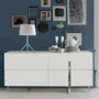 Sideboards - White sideboard with steel legs - ANGEL CERDÁ