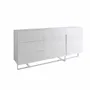 Sideboards - White sideboard with steel legs - ANGEL CERDÁ