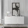 Sideboards - White sideboard with steel legs - ANGEL CERDÁ
