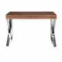 Office furniture and storage - Walnut and steel office desk - ANGEL CERDÁ