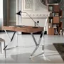 Office furniture and storage - Walnut and steel office desk - ANGEL CERDÁ