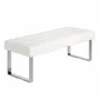 Benches - White eco-leather stool - ANGEL CERDÁ