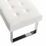 Benches - White eco-leather stool - ANGEL CERDÁ