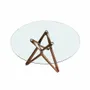 Tables Salle à Manger - Table de salle à manger ronde en verre et bois - ANGEL CERDÁ