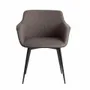 Chairs - Gray dining armchair and black piping - ANGEL CERDÁ