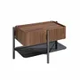 Tables de nuit - Table de chevet en bois de noyer et acier foncé - ANGEL CERDÁ