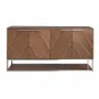 Sideboards - Walnut and chromed steel sideboard - ANGEL CERDÁ