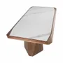Dining Tables - White matt porcelain marble dining table - ANGEL CERDÁ