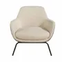 Armchairs - Armchair upholstered in fabric with leatherette backrest - ANGEL CERDÁ