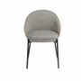 Chairs - Upholstered fabric chair with walnut backrest - ANGEL CERDÁ